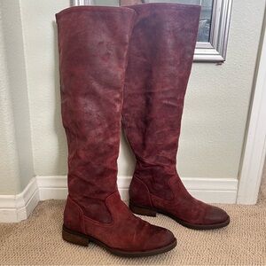Born Women's Over the Knee Boots - Burgundy